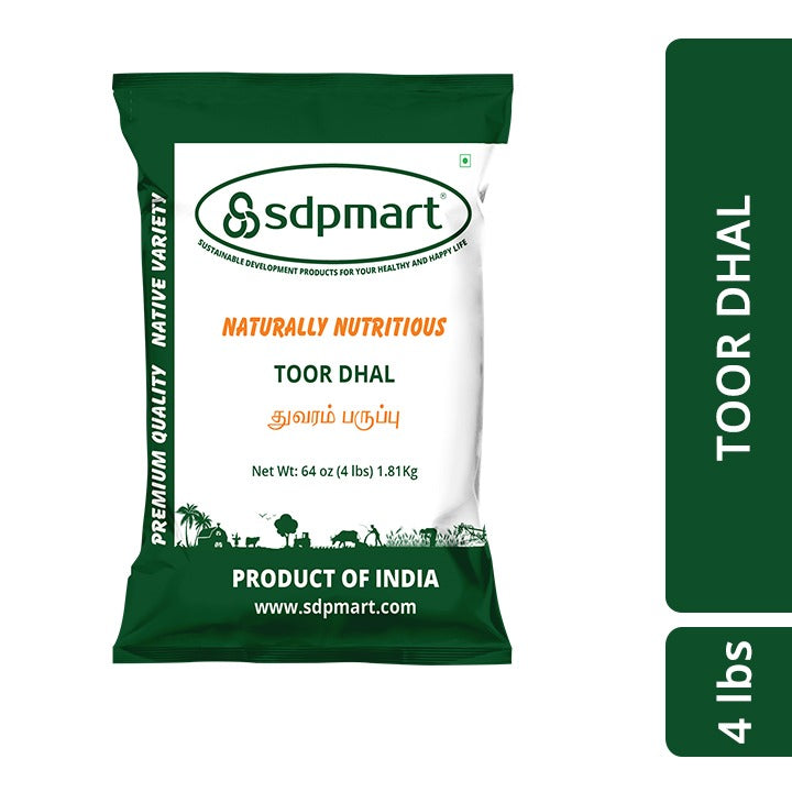 SDPMart Premium Native Toor Dhal - 1.81 Kg (4 Lbs) - SDPMart