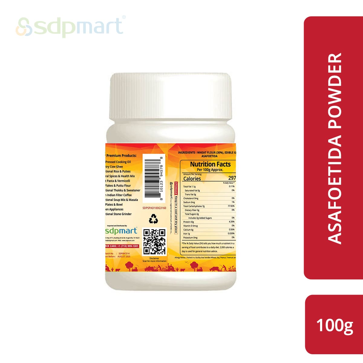 SDPMART Asafoetida (Hing) Powder 100 GMS - SDPMart