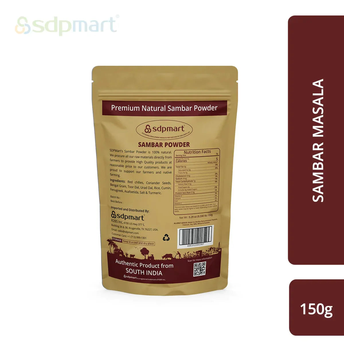 SDPMart Premium Sambar Powder - 150G