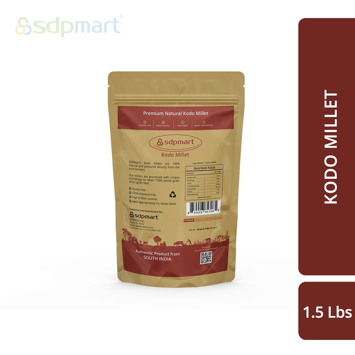 Kodo Millet - 1.5 Lbs