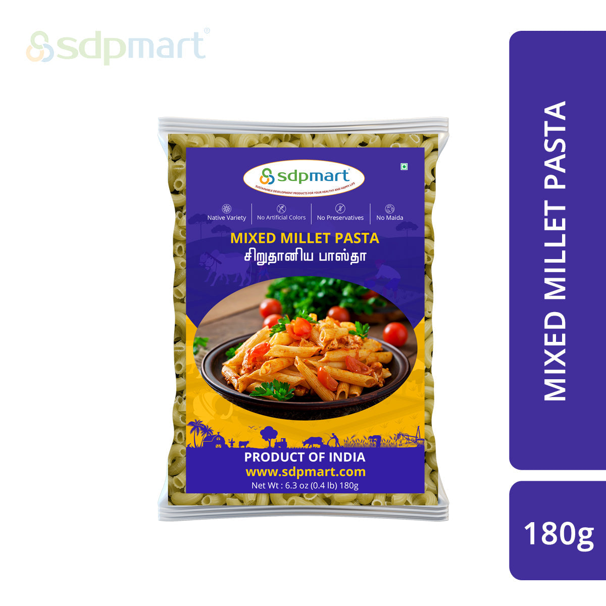 SDPMart Mixed Millet Pastas 180g - SDPMart