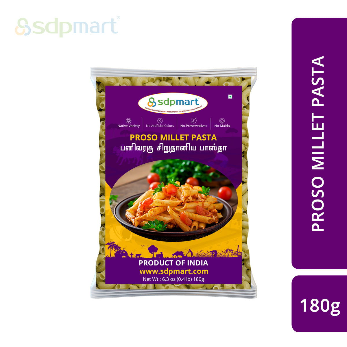 SDPMart Proso Millet Pastas 180g - SDPMart